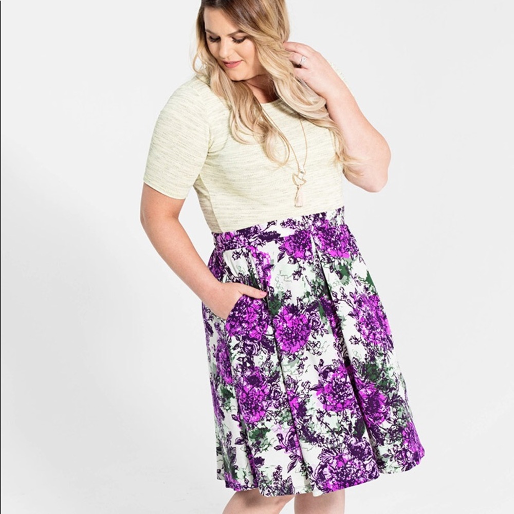 Floral Skirt with Pockets LulaRoe Madison size L